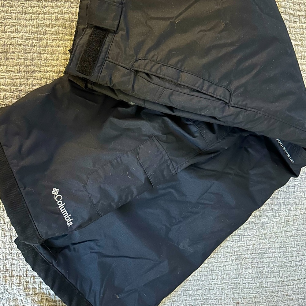 #Columbia Black #Snowpants #Waterproof Fabric, Unisex Kids size 10/12, Excellent